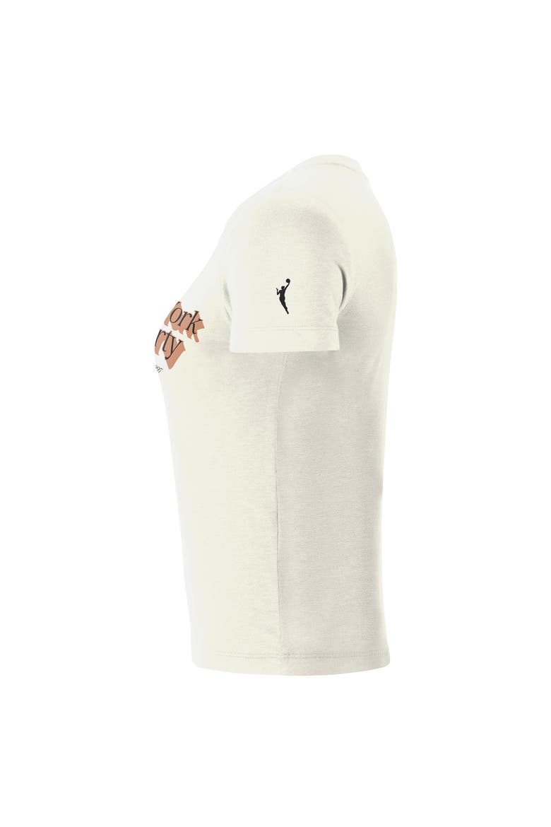Women's Nike  Cream New York Liberty Chill Tri-Blend Mod Cropped T-Shirt, Alternate, color, Cream