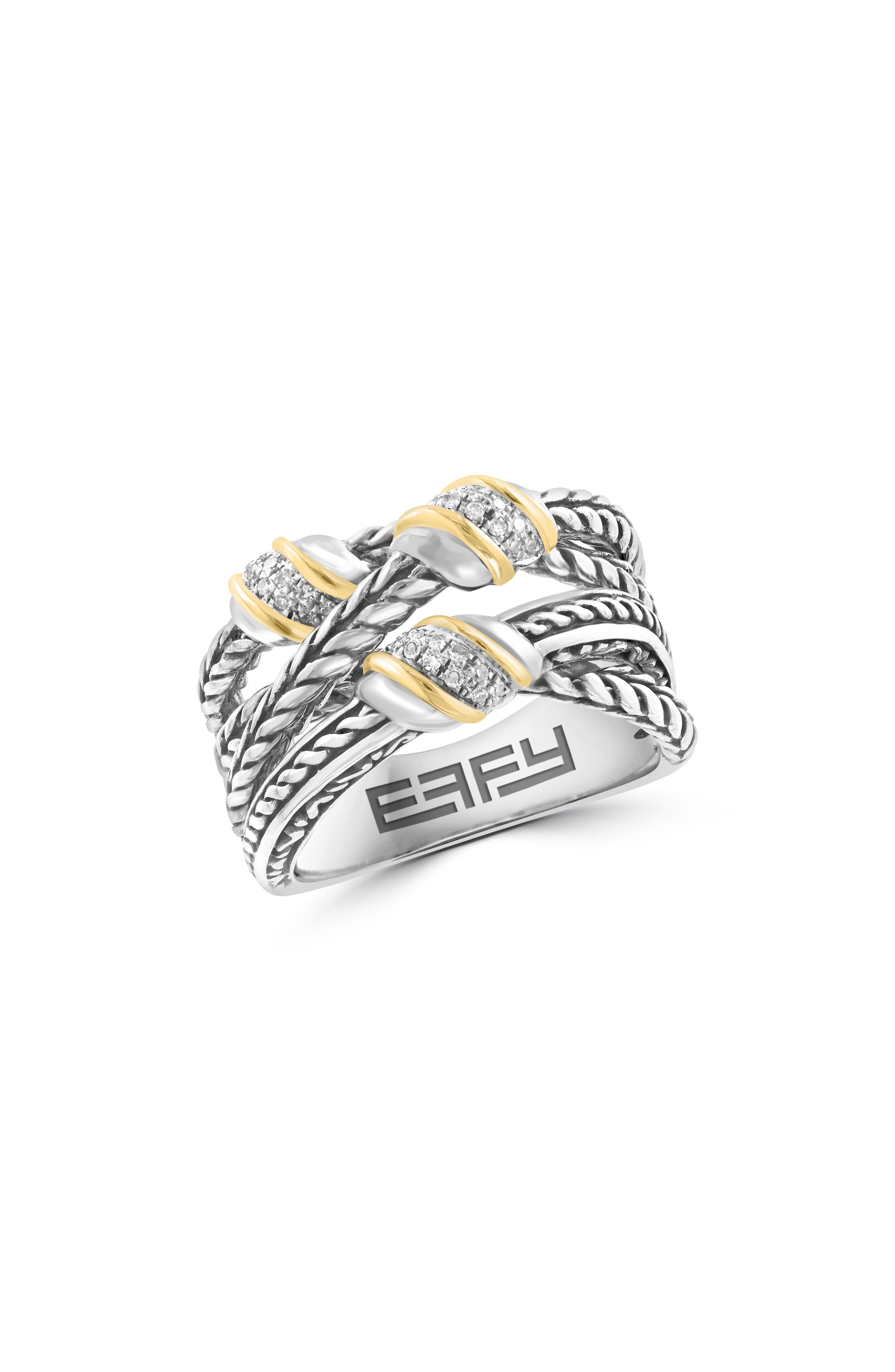 EFFY Diamond Two Tone Crossover Ring