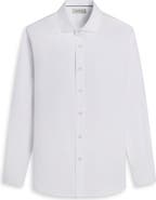 Bugatchi Axel Trim Fit Check Jacquard Cotton Button-Up Shirt