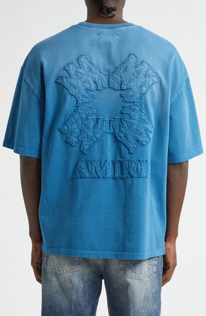AMIRI Oversize MA Quad Appliqué T-Shirt, Alternate, color, Dark Indigo