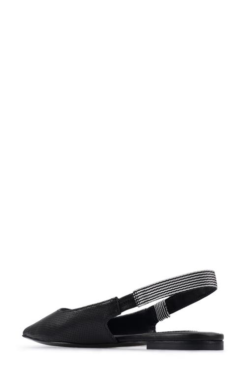 Zigi Complete Pointed Toe Slingback Flat In Black