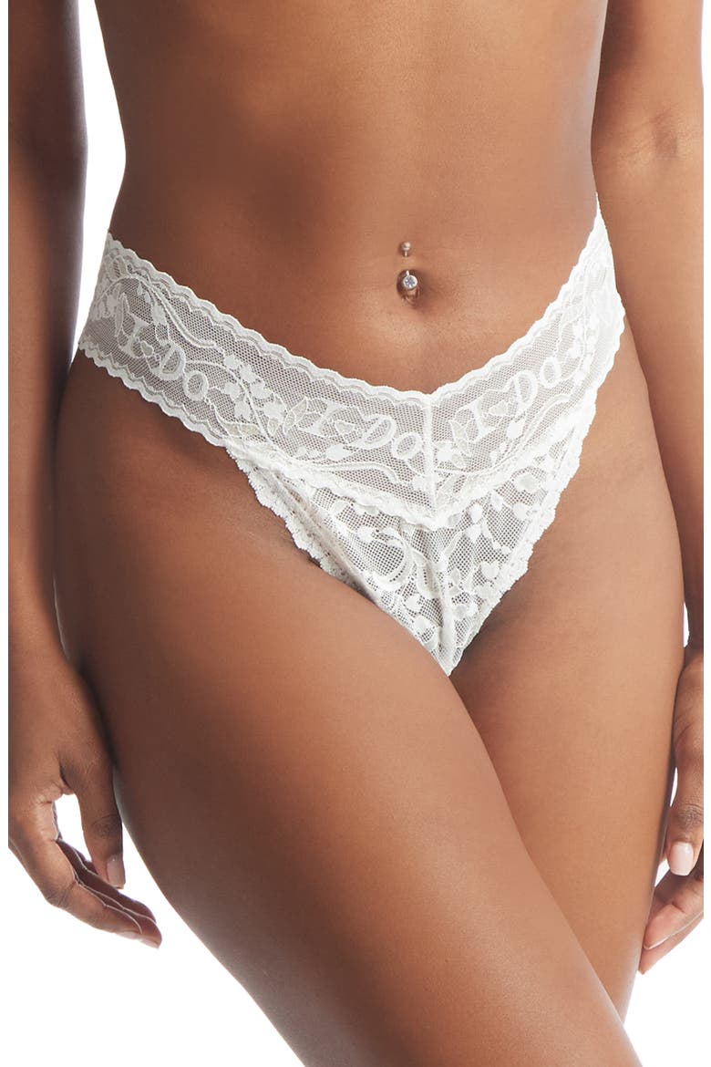 I Do Shimmer Lace Thong, Main, color, LIGHT IVORY