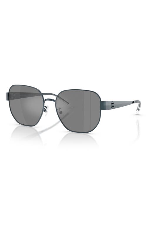 Tory Burch 56mm Irregular Sunglasses In Gray