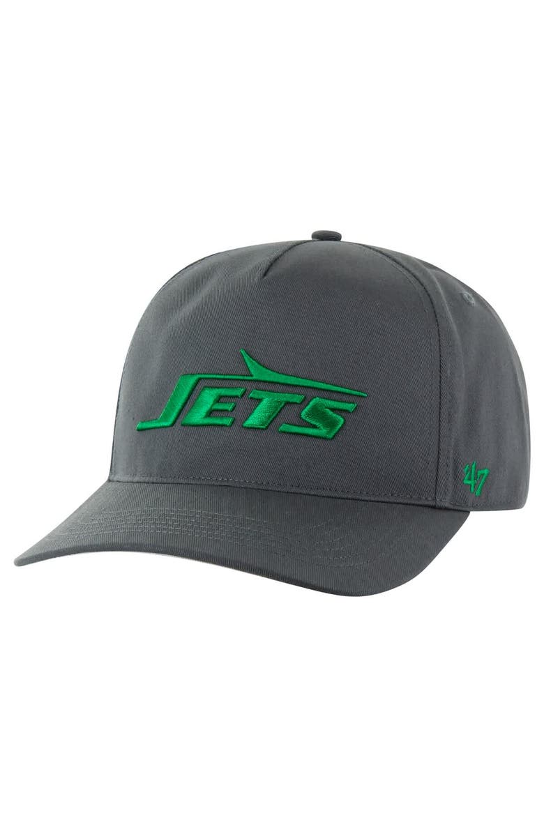 '47 Men's '47 Charcoal New York Jets Hitch Adjustable Hat, Main, color,