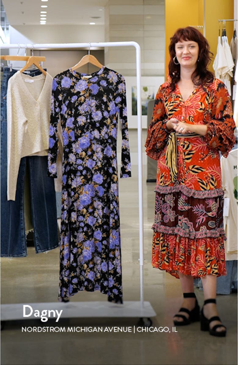 Naia Floral Long Sleeve Maxi Dress, sales video thumbnail
