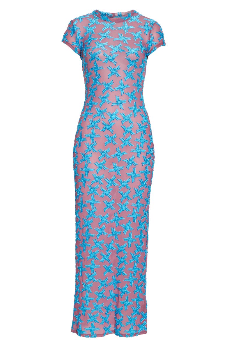 Eckhaus Latta Shrunk Floral Burnout Dress, Alternate, color,