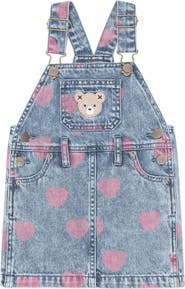 Huxbaby Dreamy Denim Hearts Pinafore