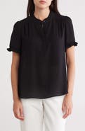 Gemma + Jane Ruffle Neck Short Sleeve Top