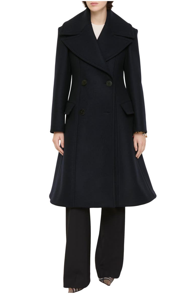 Wool Tailored Coat, Main, color, Navy