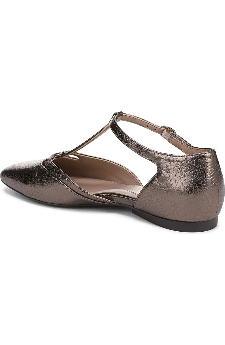 Naturalizer Caresse T-Strap Flat, Alternate, color, Pewter