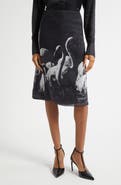 FERRAGAMO Trinidad Print Silk Georgette Midi Skirt
