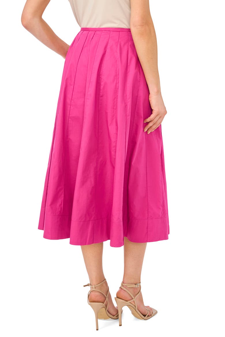 Pintuck Cotton Midi Skirt, Alternate, color, BRIGHT ORCHID