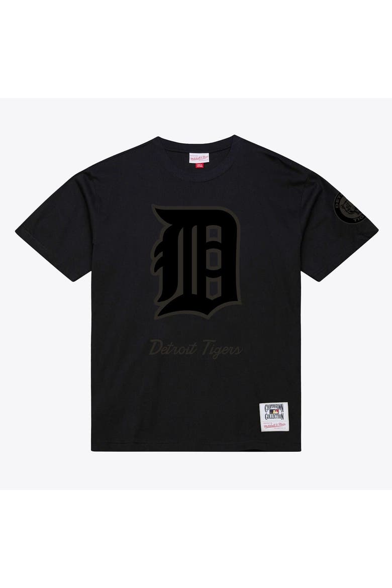 Men Mitchell & Ness Black Detroit Tigers Cooperstown Collection Phantom T-Shirt, Main, color, Black