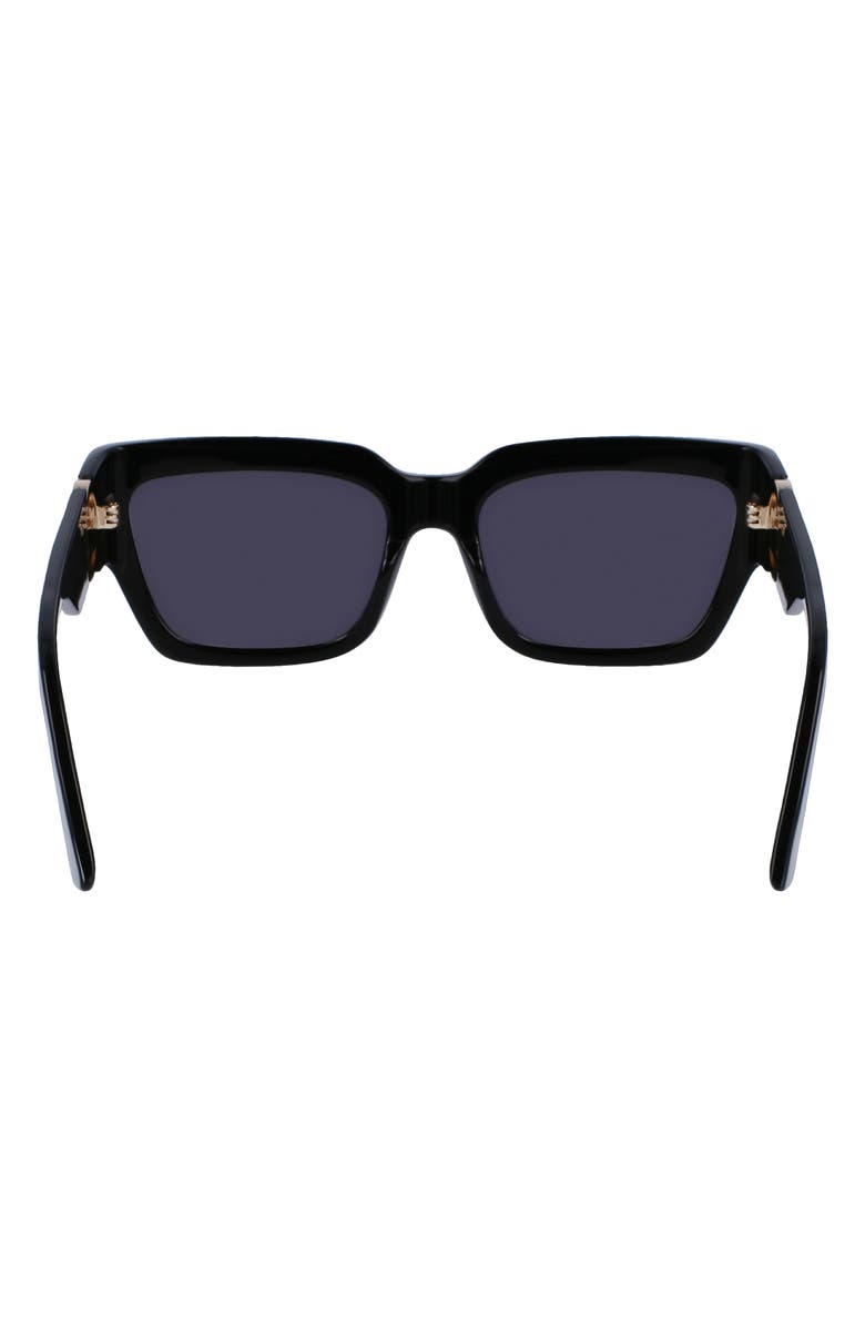 Longchamp 55mm Rectangular Sunglasses, Alternate, color, Black