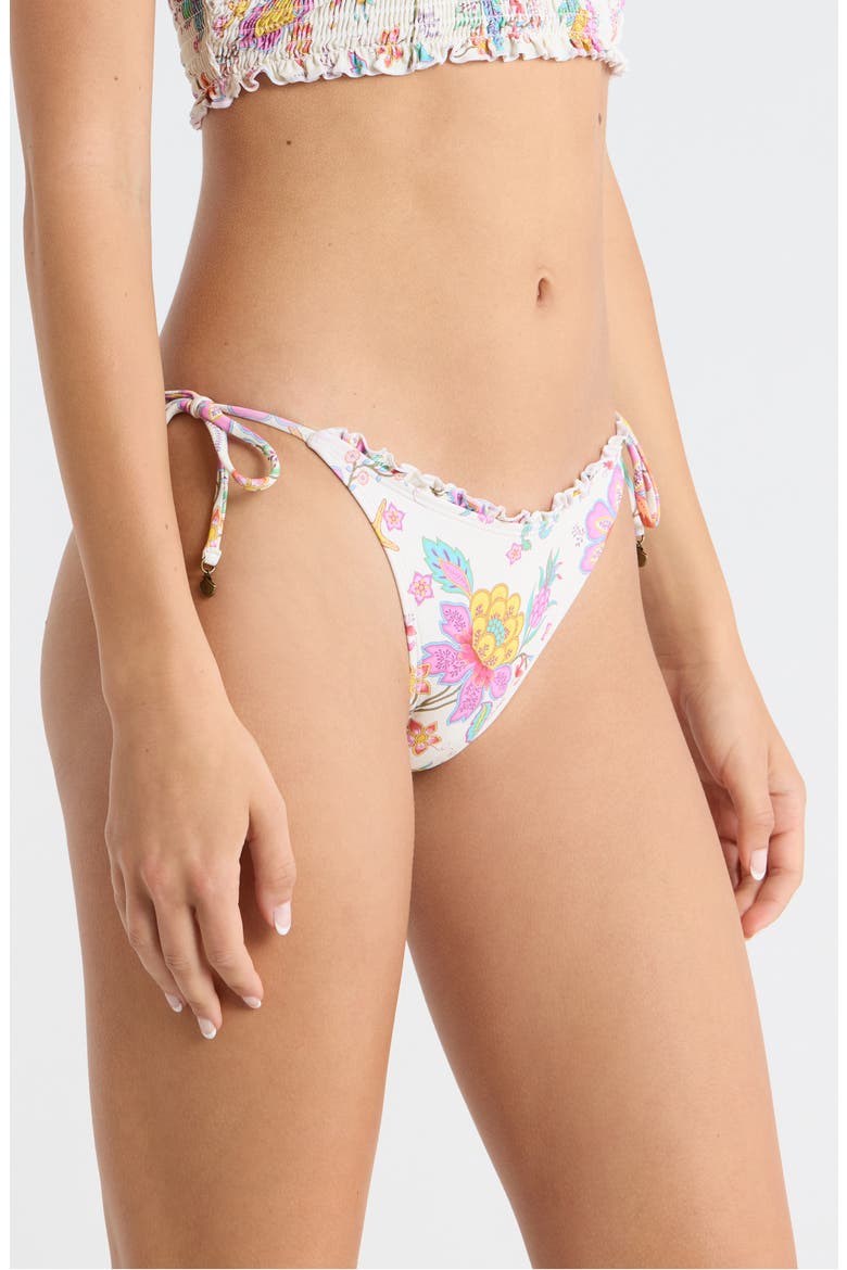 Half Moon Bay Tie Side Bikini Bottoms, Alternate, color, BONE