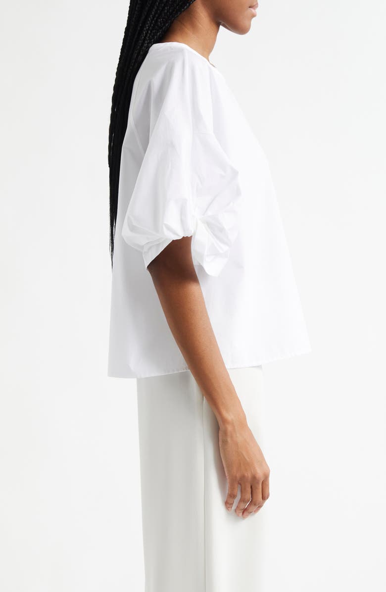 Emporio Armani Cotton Poplin Pullover Top, Alternate, color,