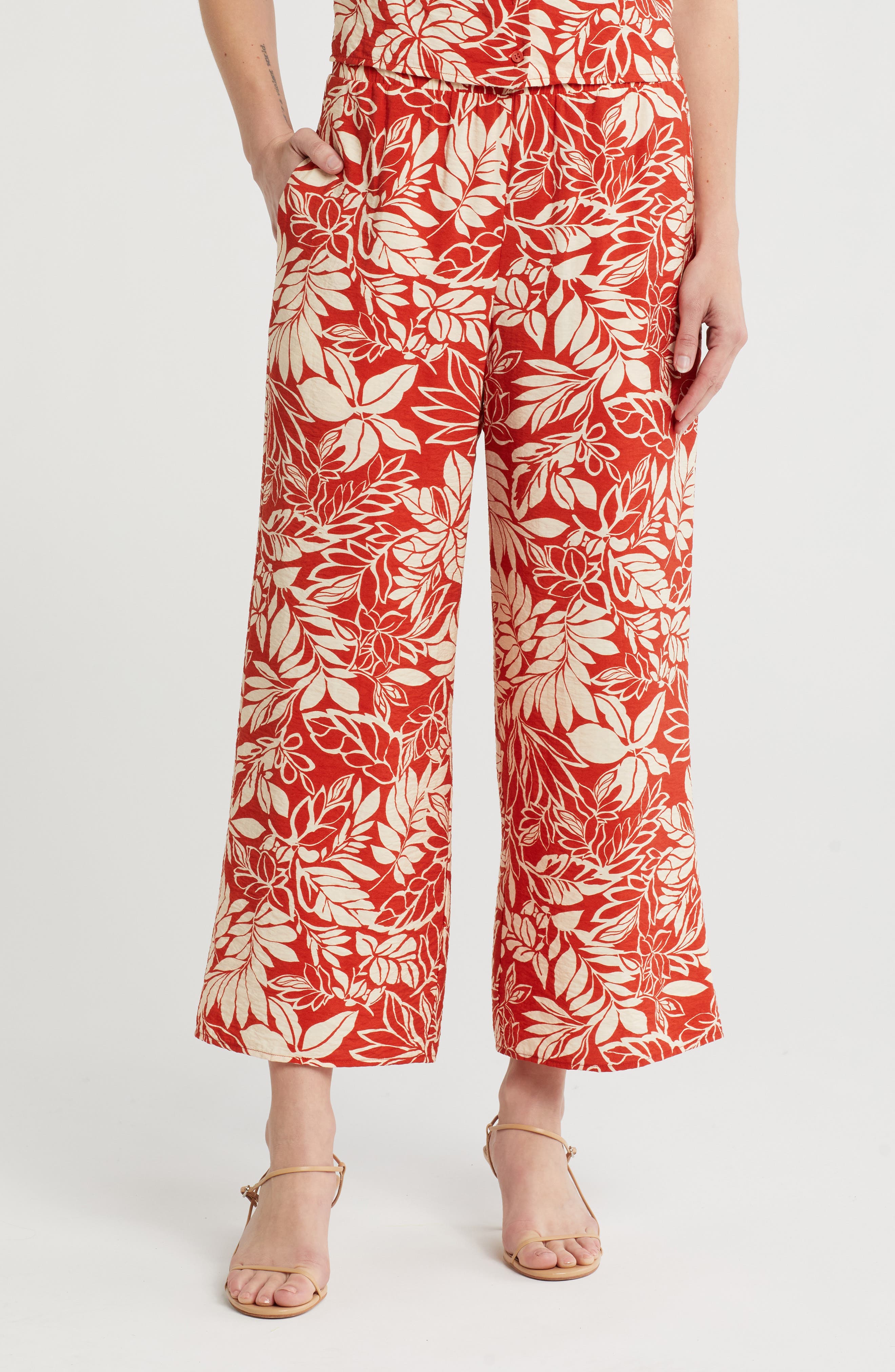 Pleione Print Wide Leg Pants