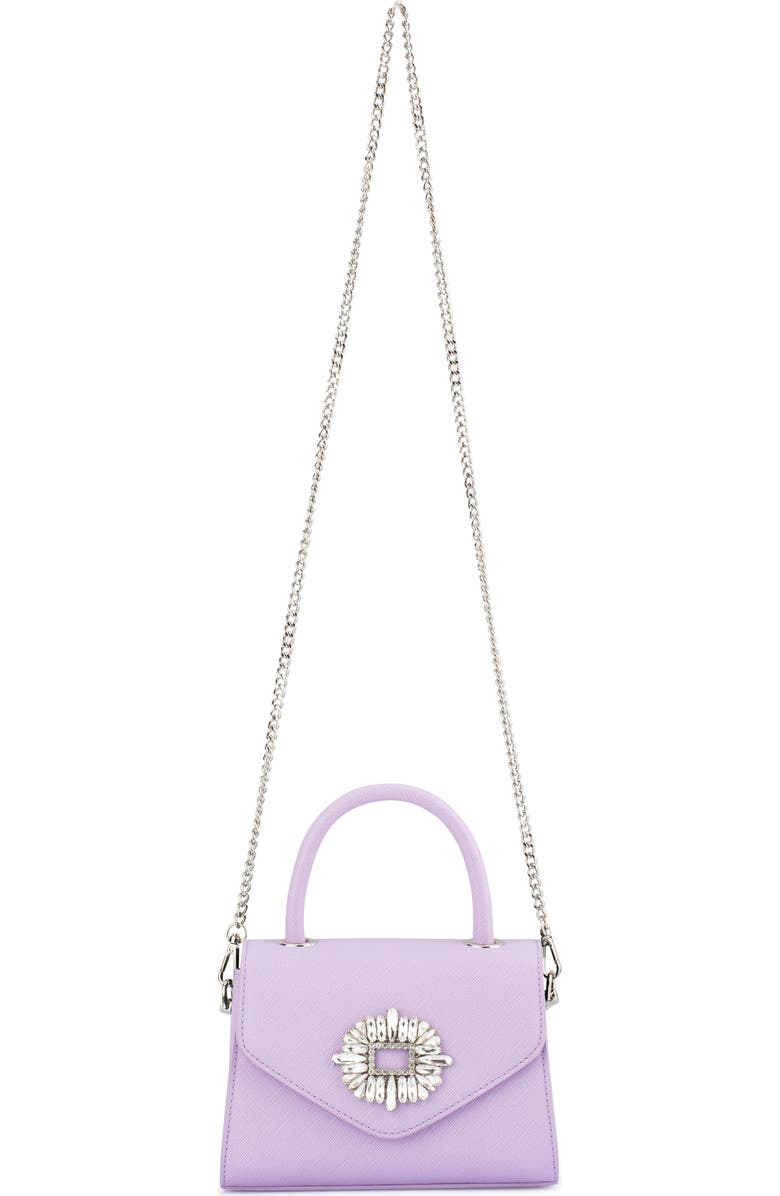 Olga Berg Alejandra Embellished Top Handle Bag, Alternate, color, Lilac