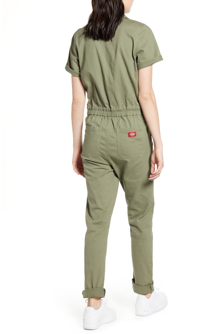 Twill Jumpsuit, Alternate, color, OLIVE