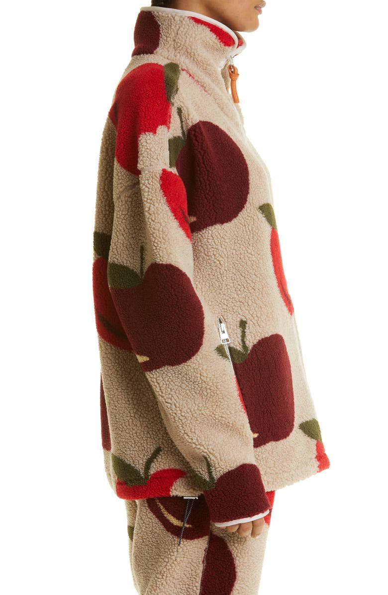 JW Anderson Apple Print Fleece Jacket, Alternate, color,