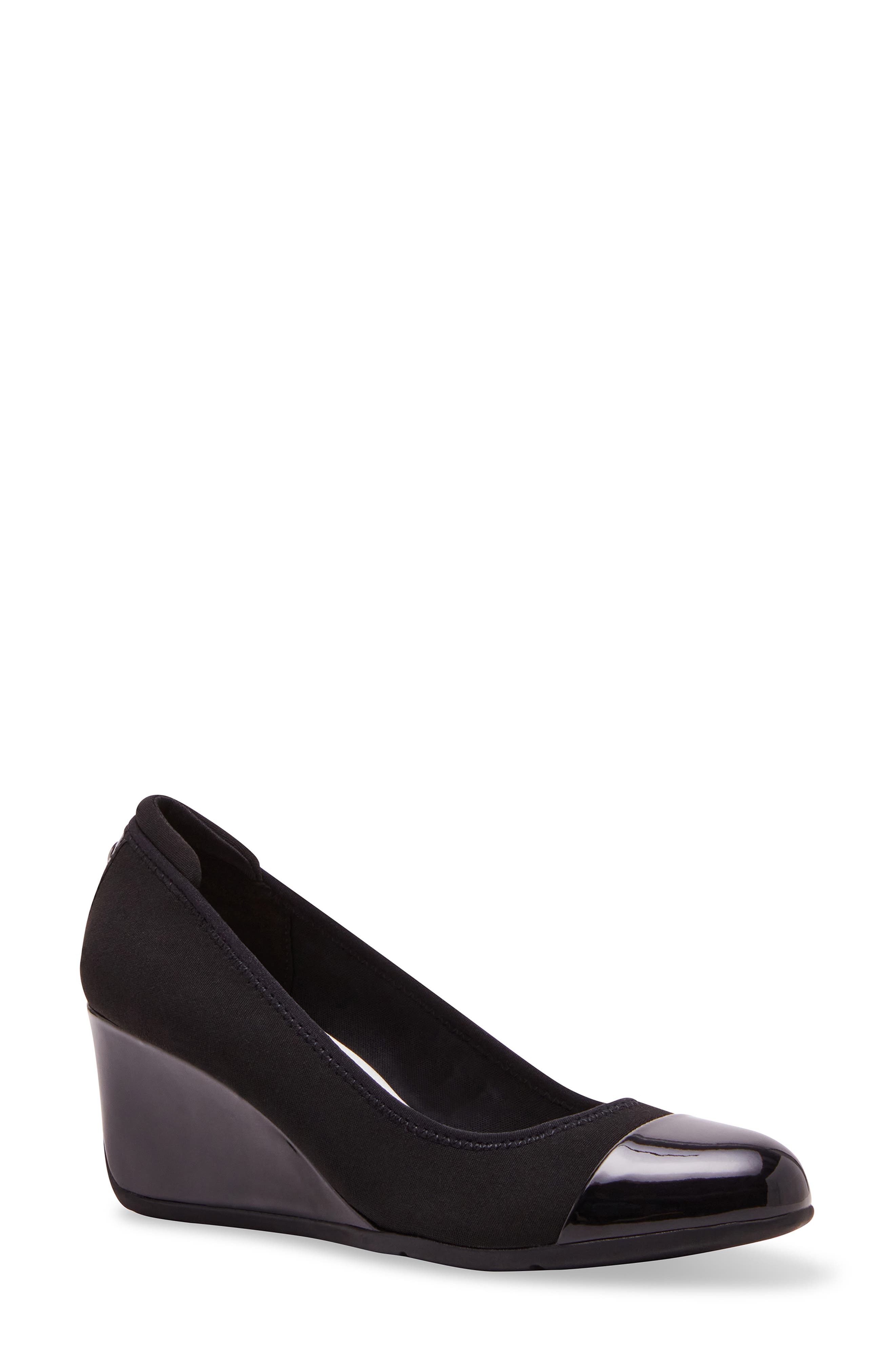 Anne Klein Taite Wedge Pump, Main, color, Black