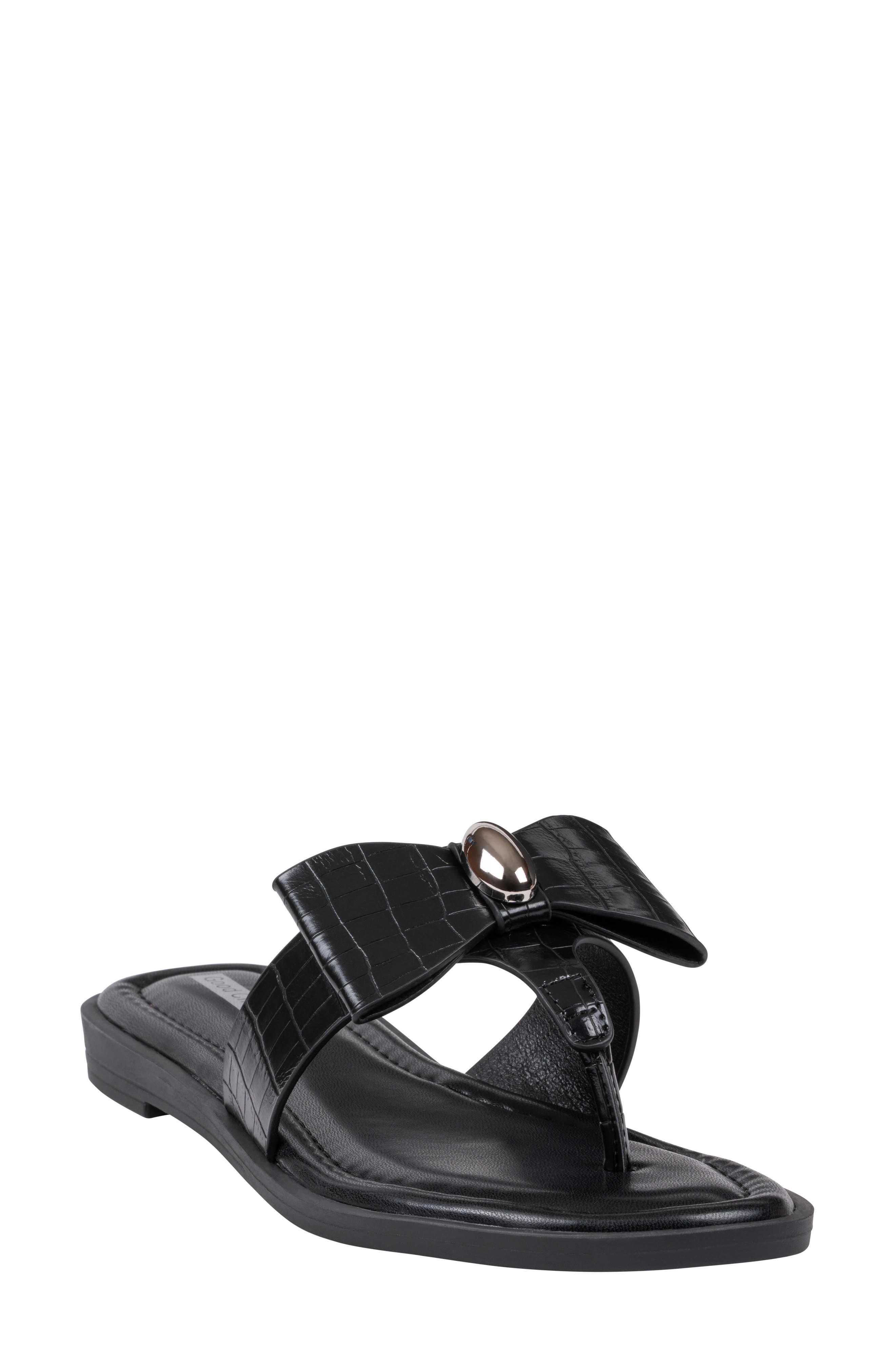GOOD CHOICE NEW YORK Alba Bow Flat Slide Sandal