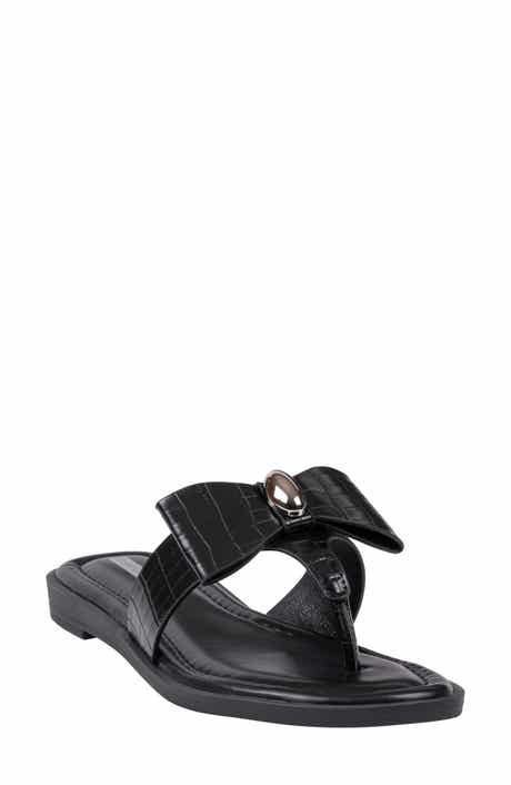 GOOD CHOICE NEW YORK Alba Bow Flat Slide Sandal