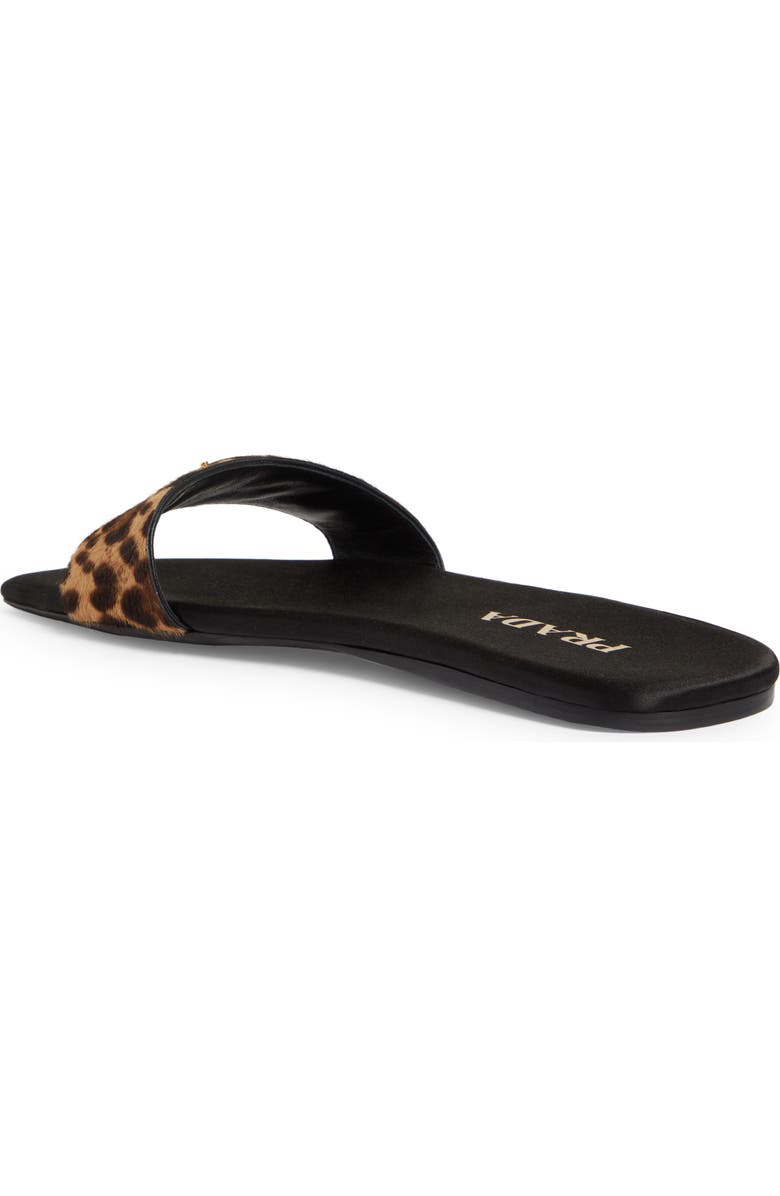 Prada Animal Print Genuine Calf Hair Slide Sandal, Alternate, color, Miele Calf Hair Print