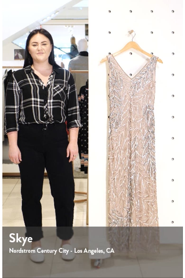 Beaded Column Gown video