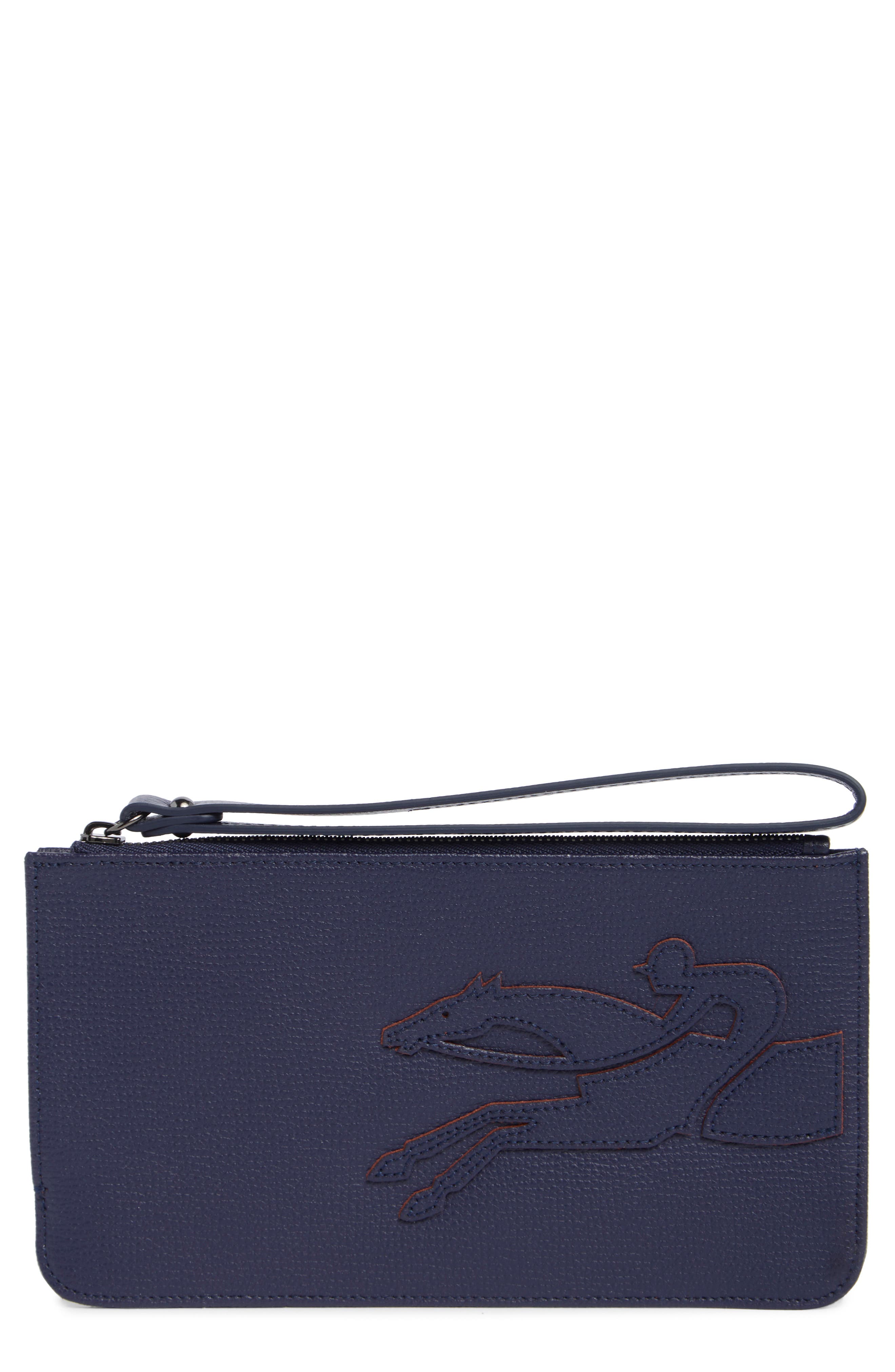 Longchamp Shop It Leather Wristlet