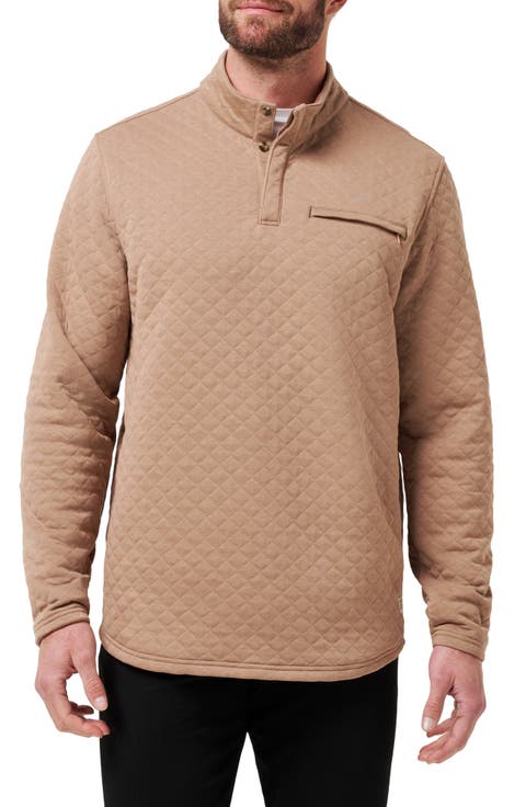 Transatlantic Quilted Henley Pullover