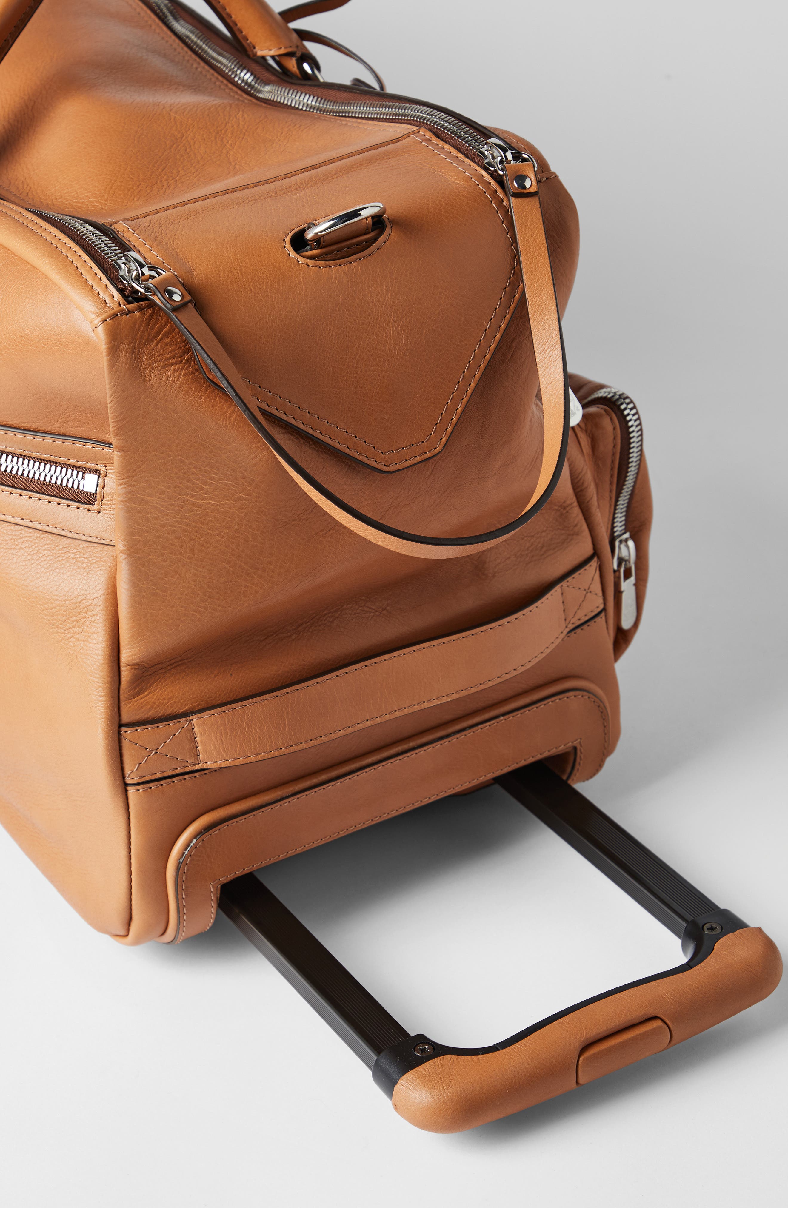 Brunello Cucinelli Cowhide trolley bag, Alternate, color, 