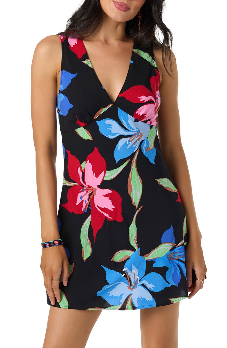 O'Neill Eloise Floral Print Sleeveless Minidress, Alternate, color, 