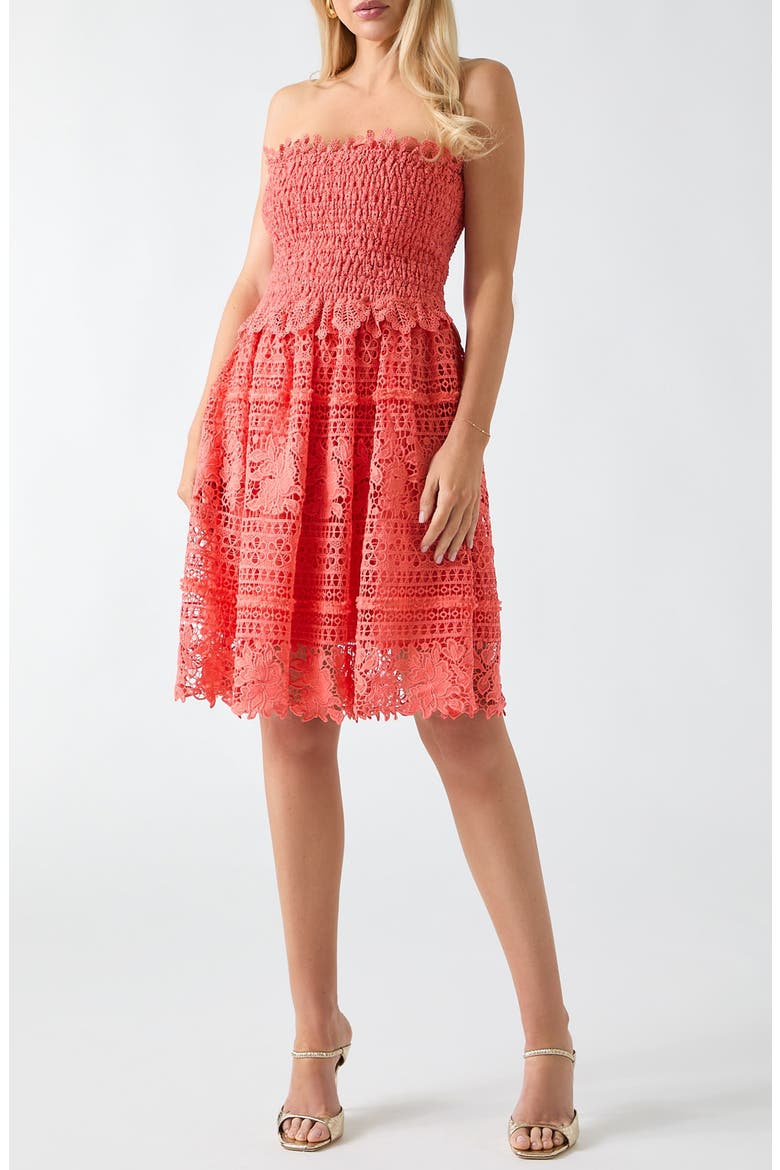 Malene Strapless Dress, Main, color, MEDIUM PINK