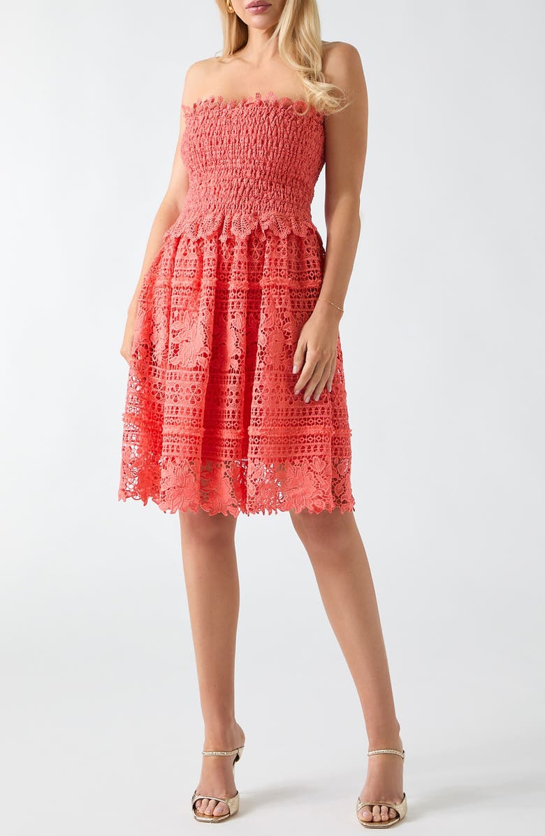 Marciano Malene Strapless Dress, Main, color, 