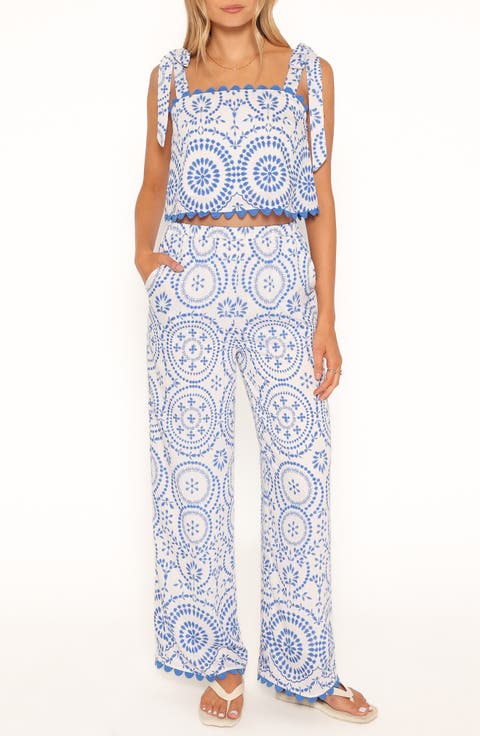Felicia Tile Print Top & Pants Set