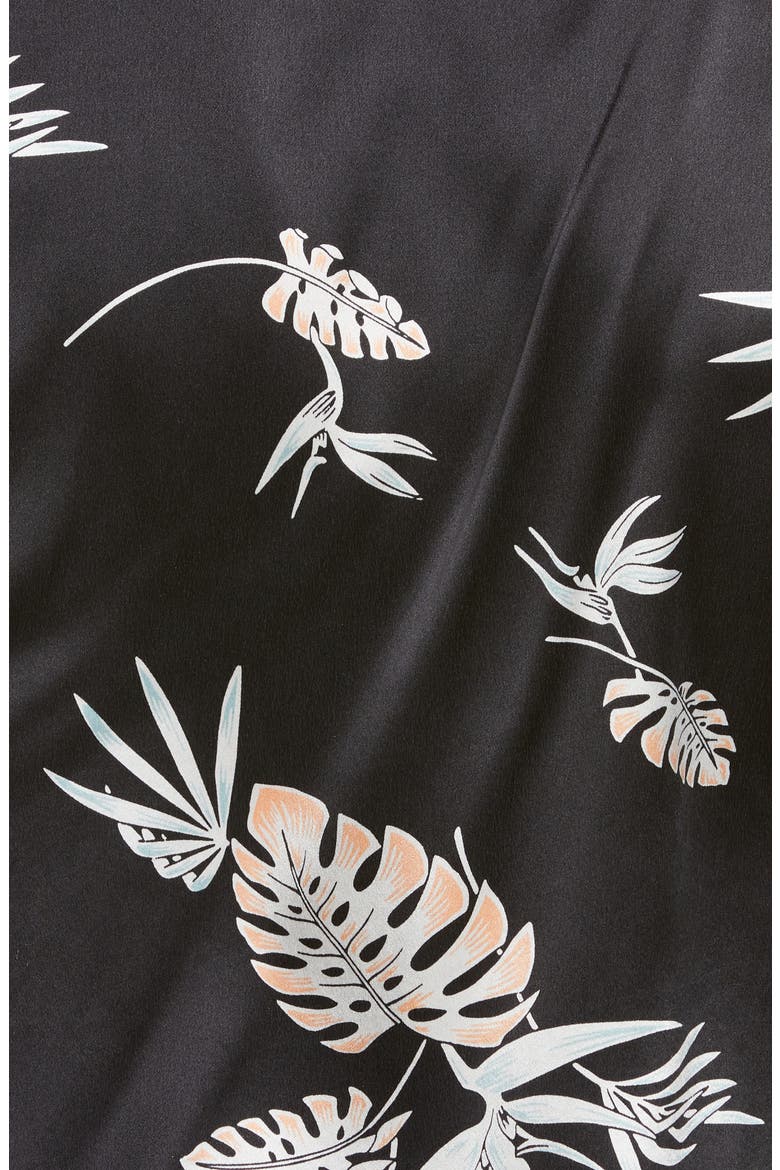Washable High Waist Silk Pajamas, Alternate, color, IMMERSED BLACK PALM
