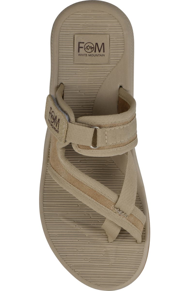 CLIFFS BY WHITE MOUNTAIN Basket Woven Slide Sandal, Alternate, color, Khaki Sandalwood Fabric
