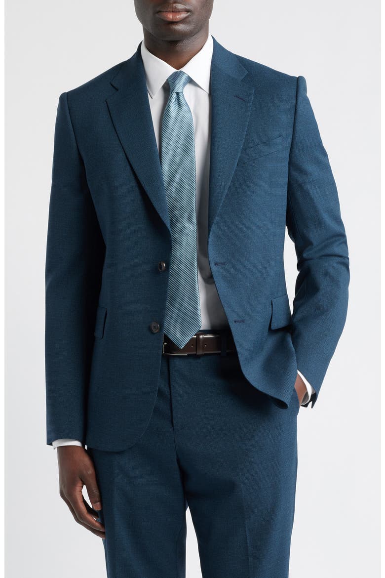 Camberwell Tailored Fit Dark Green Wool Suit, Alternate, color, PETROL GREEN