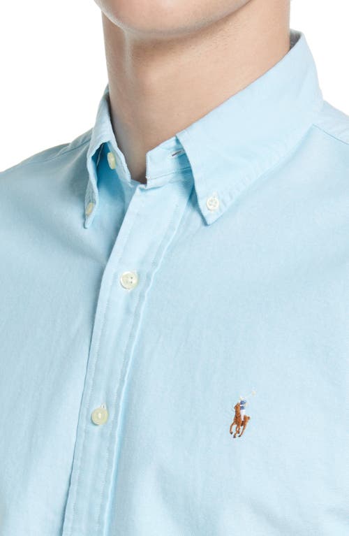 Polo Ralph Lauren Classic Oxford Button-down Sport Shirt In Aegean Blue