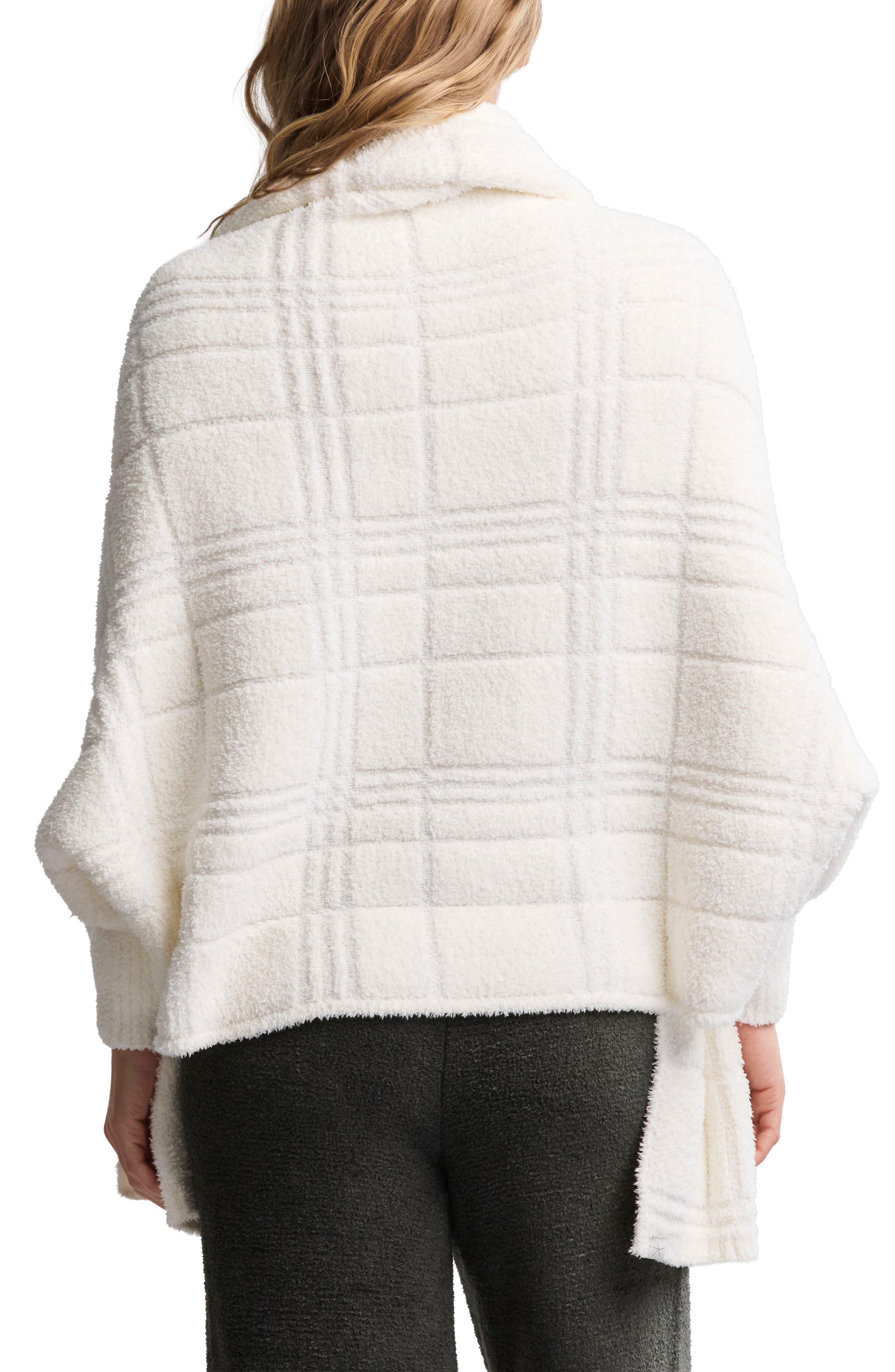 CozyChic Tonal Plaid Open Front Cardigan - image 2