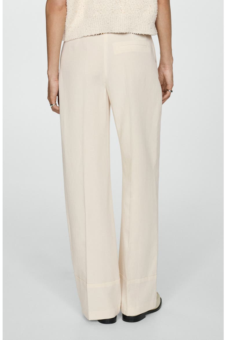 Pleat Front Lyocell Wide Leg Pants, Alternate, color, ECRU