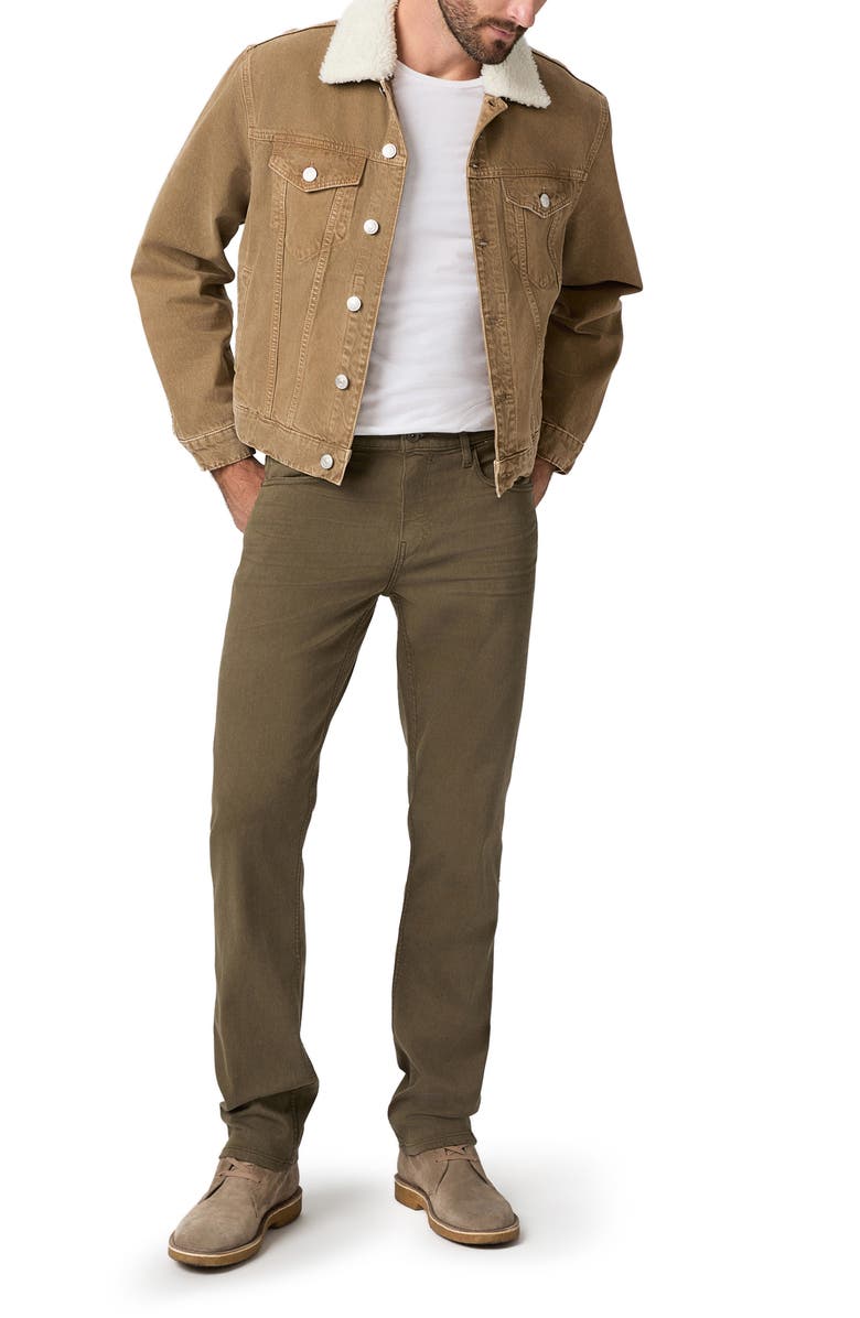 PAIGE Normandie Straight Leg Jeans, Alternate, color, Olive Branch