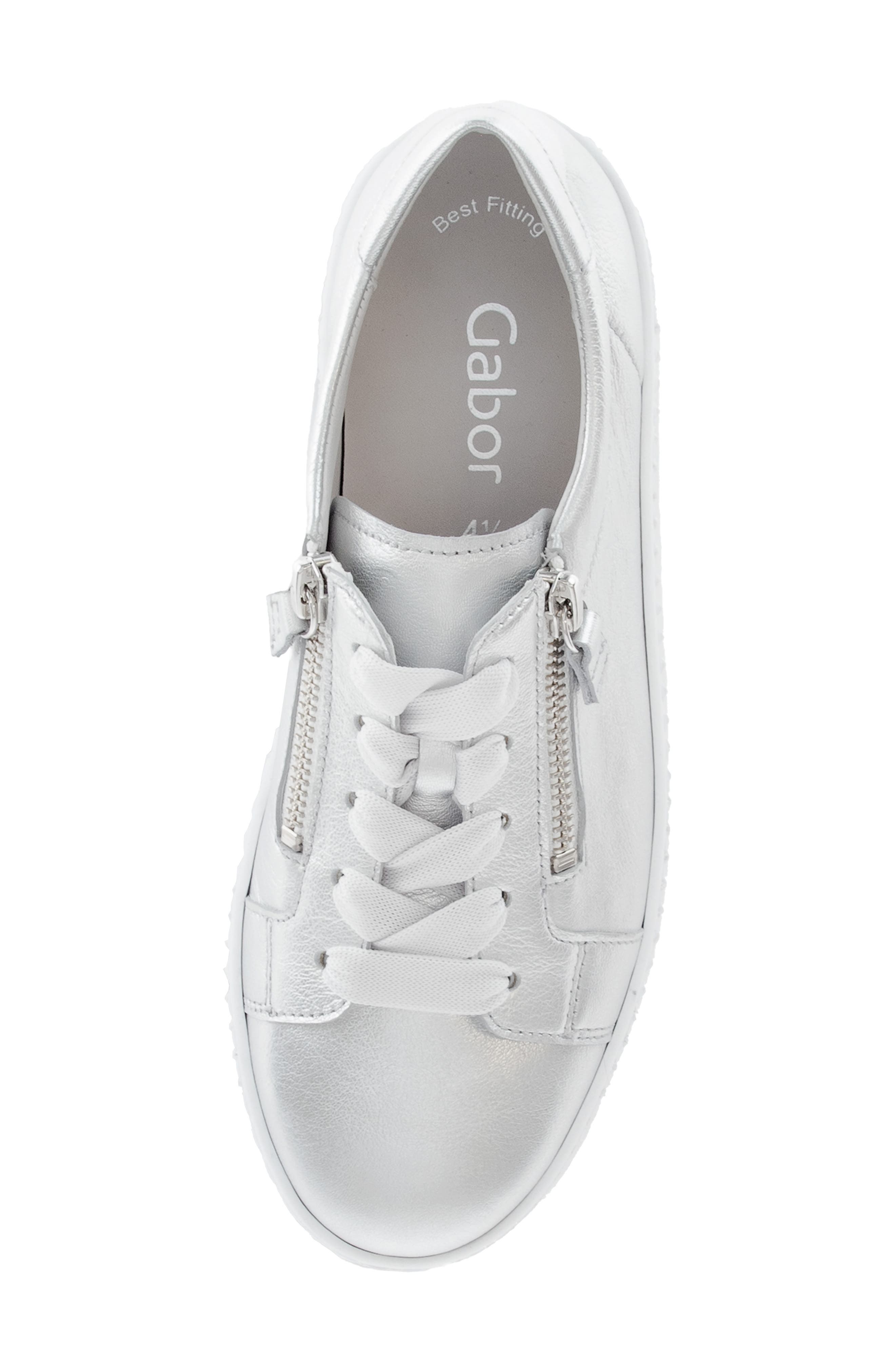 Gabor 63.334 Platform Sneaker, Alternate, color, Silver