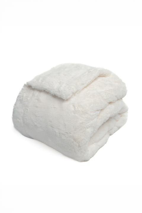 Carmel Cuddle Faux Fur Throw Blanket