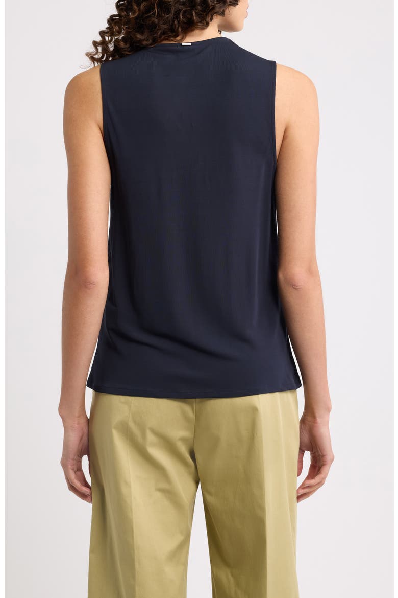 Epuete Drape Neck Jersey Top, Alternate, color, SKY CAPTAIN