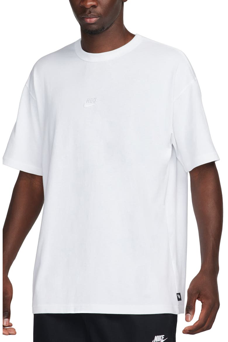 Premium Essential Cotton T-Shirt, Main, color, 101 WHITE/WHITE