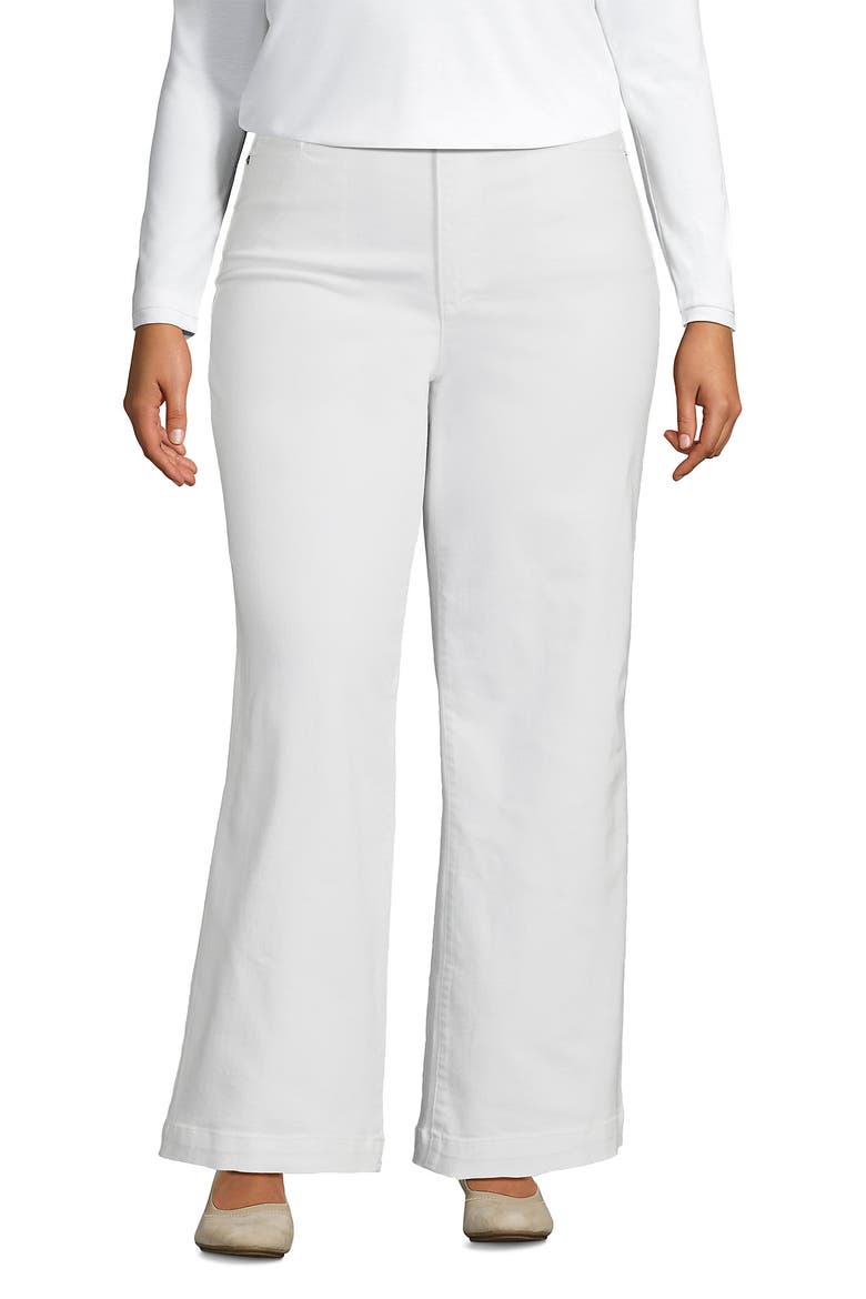 High Rise Wide Leg Denim Jeans, Main, color, White