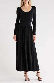Ulla Johnson Amal Long Sleeve Jersey Maxi Dress