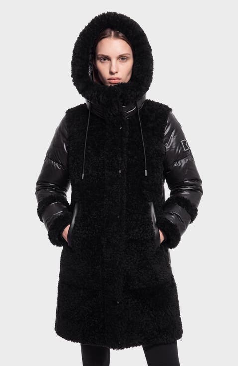 Shelley Teddy & Down Puffer Coat